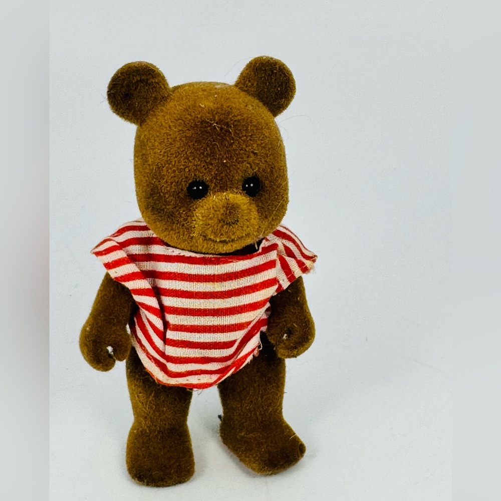 Vintage Tonka Maple Town Bobby Bear Figure Flocked W/Shirt 1986 Toy READ!